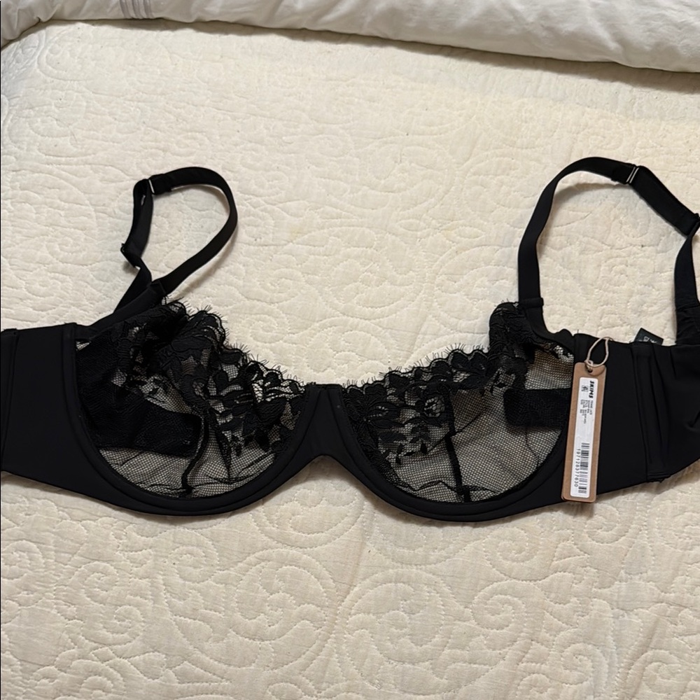 SKIMS Black Lace Bra